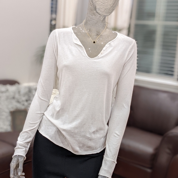 Zadig & Voltaire Tunisien Beaded Long Sleeve Skull Tee Size X Small Nwt ❤ - Picture 5 of 9